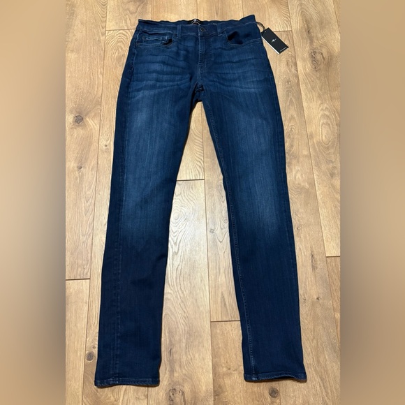 7 For All Mankind Paxtyn Mens Skinny Jeans 34X34 dark Luxe Performance Denim - Picture 1 of 9
